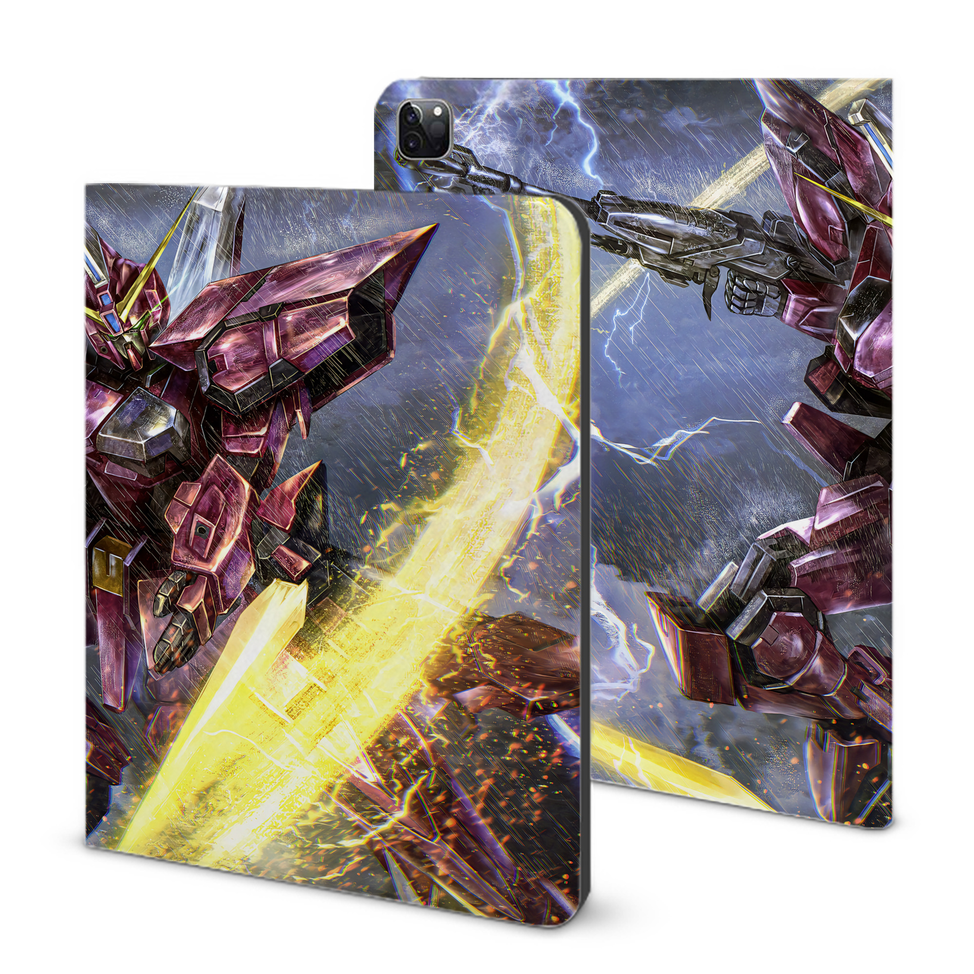 （画像用） 機動戦士ガンダム Mobile Suit Gundam IPad ケース ブック型 PUレザー TPU 耐衝撃 軽量 薄型 ペン収納なし 全面保護 IPad 各モデル対応